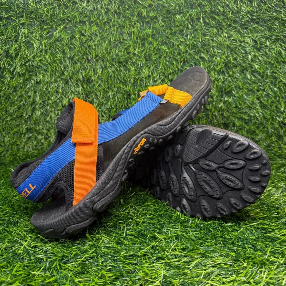 Merrell Kahuna Web Sandals Mens 15 Blue Orange Vibram Summer Like New